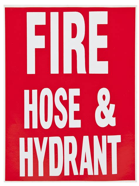 Fire Hose Reel And Hydrant Signs