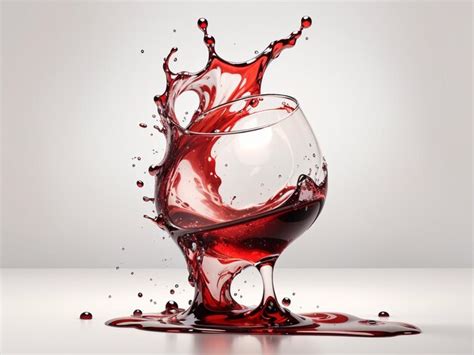 Premium Ai Image Red Wine Splash Isolated On Transparent Or White