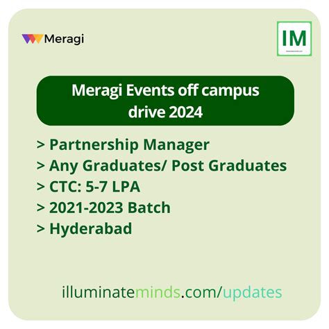 Meragi Events Off Campus Drive Partnership Manager Any