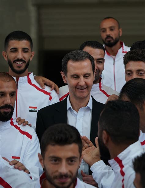 President Al Assad Receives Al Foutoua Football Team Champion Of The