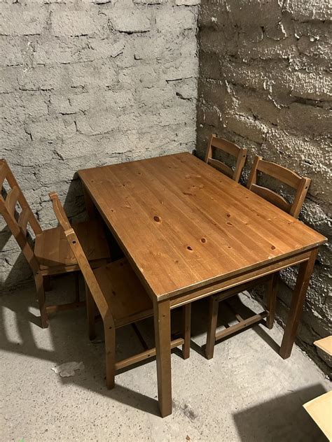 St Ikea Z Czterema Krzeslami Gr Jec Olx Pl