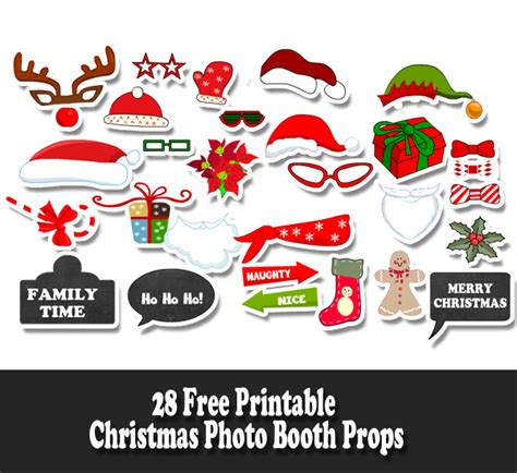 Christmas Party Photo Booth Props Free Printable Free Templates Printable