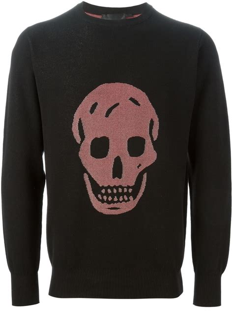 Alexander Mcqueen Skull Sweater In Black For Men Multi Colour Lyst