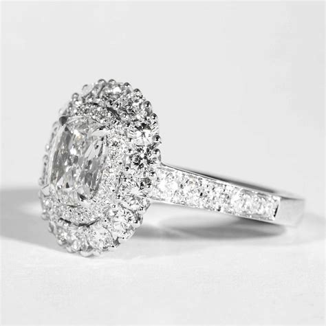 1.22 carat Cushion Cut Diamond Cluster Ring (White Gold) — Shreve ...