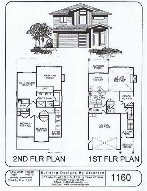 2 Storey House Floor Plan With Perspective