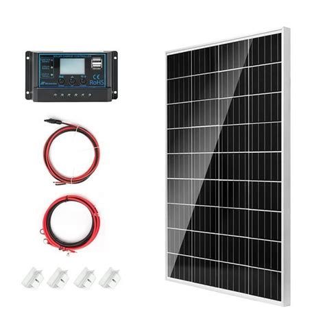 W Panneau Solaire V Kit De Panneau Solaire Monocristallin Watt