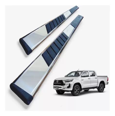 Estribos Acero Inox Pg Toyota Hilux Doble Cabina