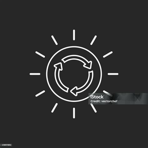 Environmental Protection Concept Solar Energy Line Icon Stock Illustration Download Image Now