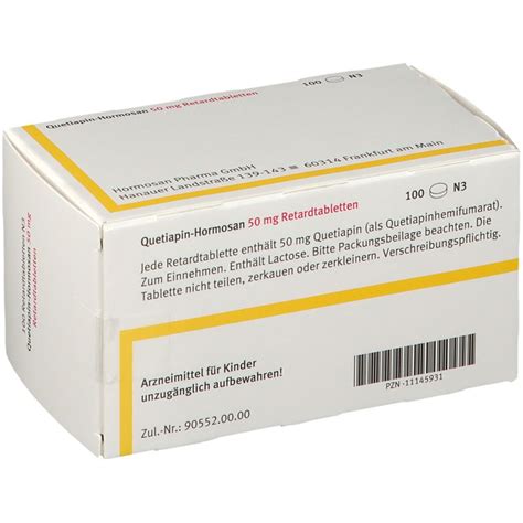 Quetiapin Hormosan Mg St Mit Dem E Rezept Kaufen Shop Apotheke