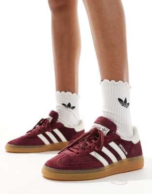 Adidas Originals Handball Spezial Sneakers In Burgundy Cord Asos