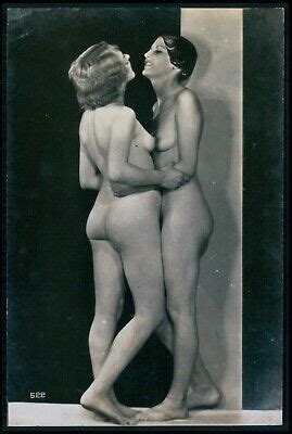 RR SALE French Nude Woman Biederer Original Old C1925 Photo Postcard