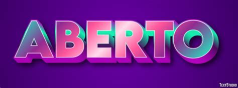 aberto efeito de texto  desenho de logotipo palavra