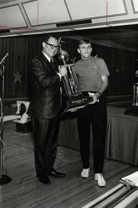 Billy Hardwick Receives 1969 BPAA All Star Tournament Trophy