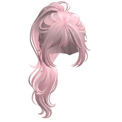 Wavy High Side Ponytail Pink Roblox Item Rolimon S