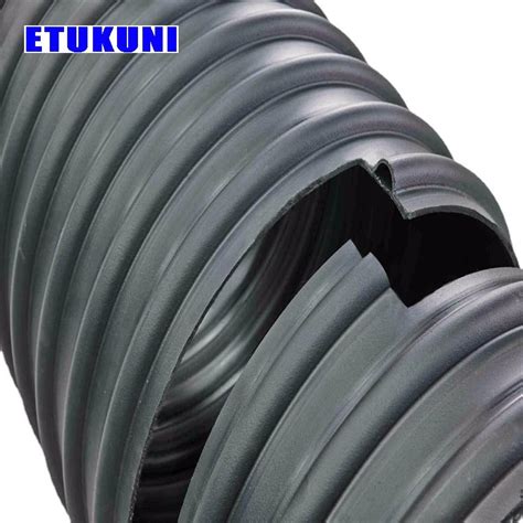 HDPE Steel Belt Reinforced Spiral Corrugated Pipe For Sewage And