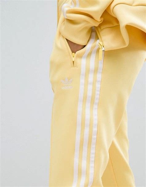 Adidas Originals Adicolor Three Stripe Track Pants In Yellow Asos Yellow Clothes Yellow