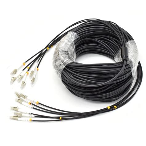 Communication Cable Ip68 Waterproof Fullaxs Anti Rodent Lc Upc Duplex Armored Fiber Optic Patch