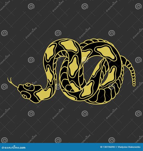 Rattlesnake Stock Vector Illustration Of Jungle Dangerous 130196090