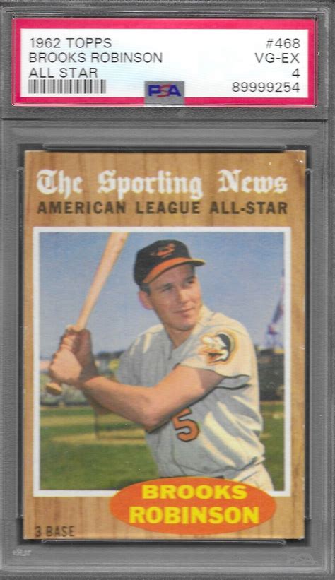 Topps Brook Robinson All Star Hof Baltimore Orioles Psa