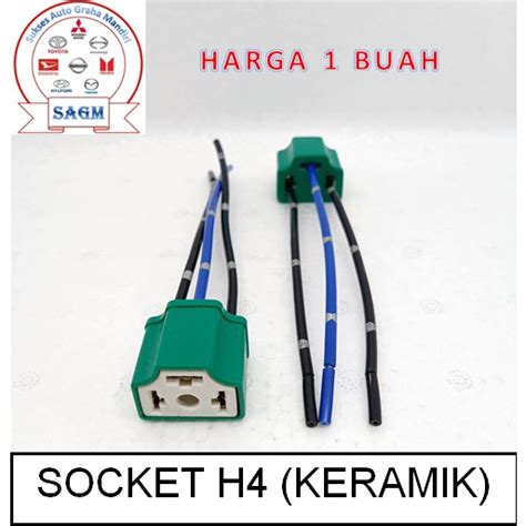 Jual Socket Soket Lampu H Halogen Seal Beam Keramik Shopee Indonesia