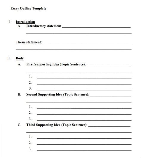 Printable 5 Paragraph Essay Outline Free Worksheets Samples