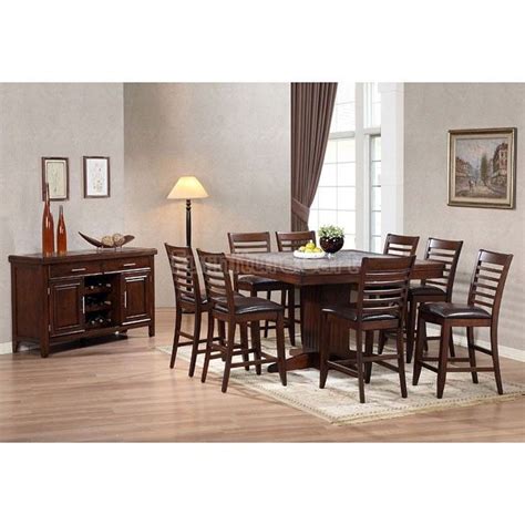 Tiled Counter Height Dining Room Set