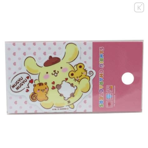 Japan Sanrio Vinyl Sticker Pompompurin Hug Kawaii Limited