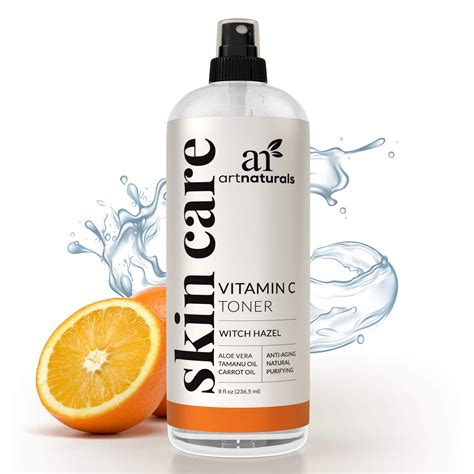 Artnaturals Vitamin C Facial Toner W Witch Hazel Aloe Vera Rose