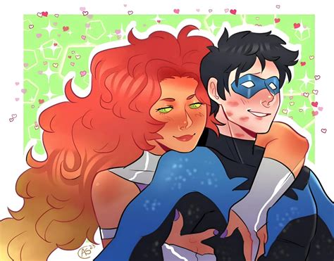 Nightwing And Starfire Fanart By Yoyowhale R Nightwing