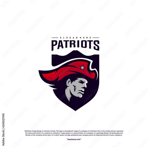 Patriots Logo Design Vector. Head Patriots Logo Design Template ...