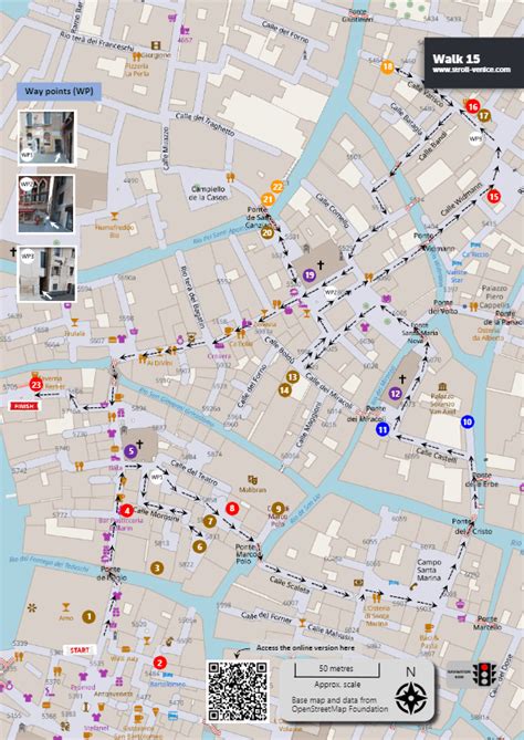 Three walking maps in the Cannaregio district