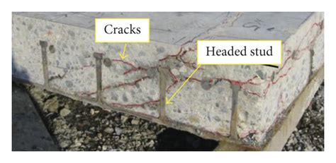 Premature Cracks Around The Top Of The Shear Connectors A Headed Download Scientific Diagram