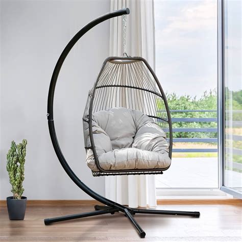 SYNGAR Piece Hanging Egg Chair Swing Chair With Steel Hammock Stand