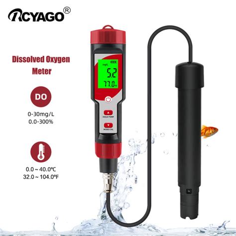 Rcyago Dissolved Oxygen Meter Do S Portable Detector Fish Pond