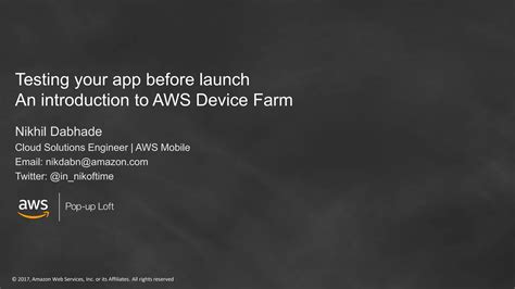 Nikhil Dabhade Introduction To AWS Device Farm Pdf