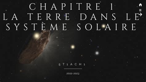 5e T1a La Terre Dans Le Système Solaire