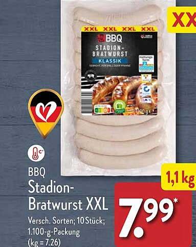 Bbq Stadion Bratwurst XXL Angebot Bei ALDI Nord 1Prospekte De