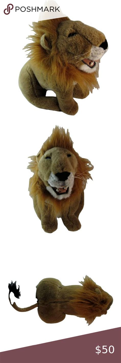 2000 Animal Planet 14" Roaring Lion Plush Animatronic Mouth Toys R Us ...