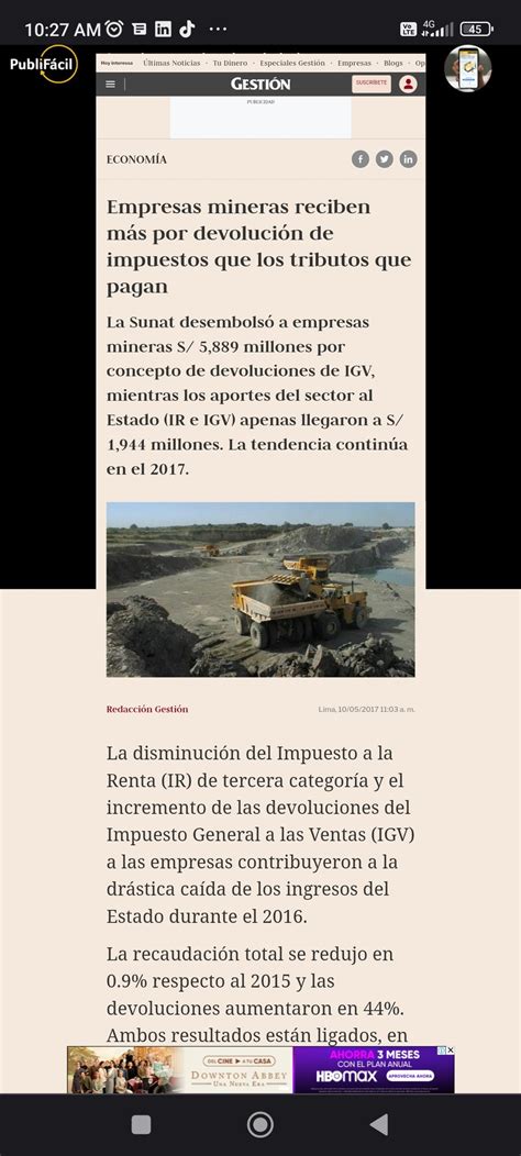 Marko On Twitter Empresas Mineras Reciben Más Por Devolución De