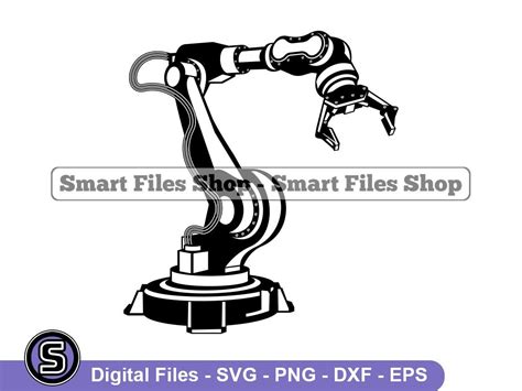 Robotic Arm Svg Robot Svg Manufacturing Svg Robotic Arm Dxf Robotic