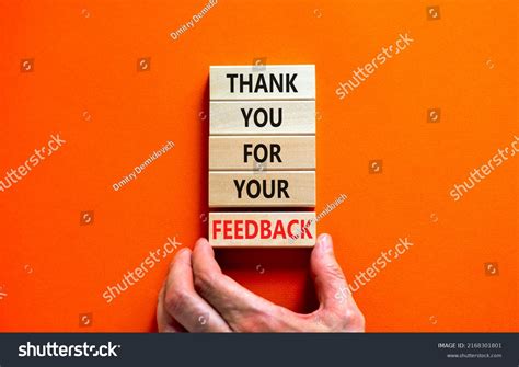 Thank You Feedback Symbol Concept Words Stock Photo 2168301801 ...