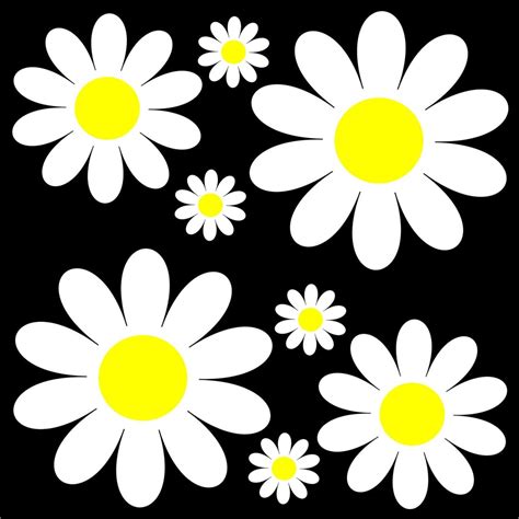 Daisy Flower Set Car Sticker Decal Flower Graphic Transfer Etsy