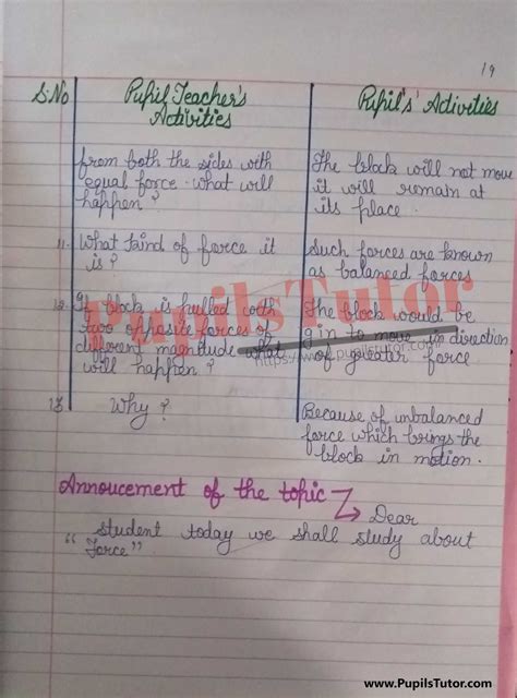 Microteaching Skill Of Probing Questions Science Lesson Plan For B Ed Deled