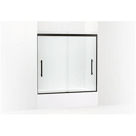 Kohler Prim Anodized Dark Bronze 54 In To 58 In X 635625 In Frameless Sliding Bathtub Door In