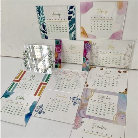 Jual Polaroid Acrylic Calendar Aesthetic Kalender Planner Imut