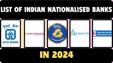 List Of All Nationalised Banks In India Youtube