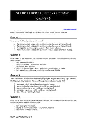 Economics Mcq C Practice Multiple Choice Questions Testbank