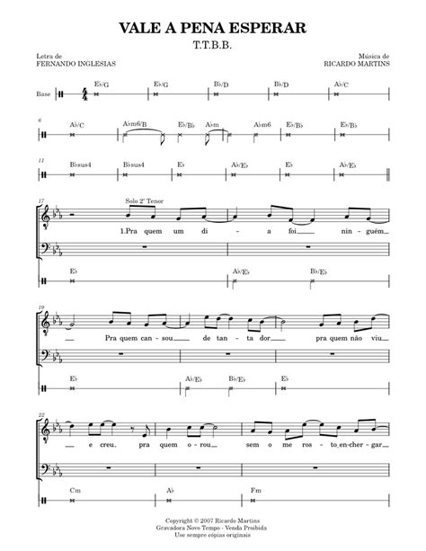 Letra Valeu A Pena Esperar - Vale a Pena Esperar – Música de Ricardo Martins, Letra de Fernando ...
