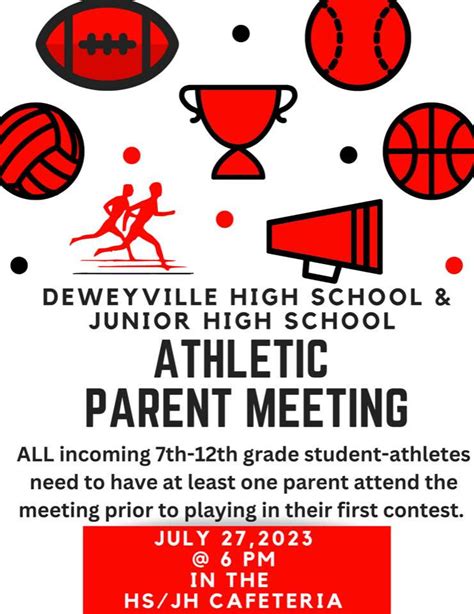 Deweyville High School Junior High School Athletic Parent Meeting