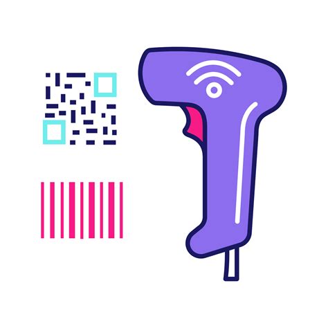 Barcode And Qr Code Scanner Color Icon Wifi Linear And Matrix Barcodes